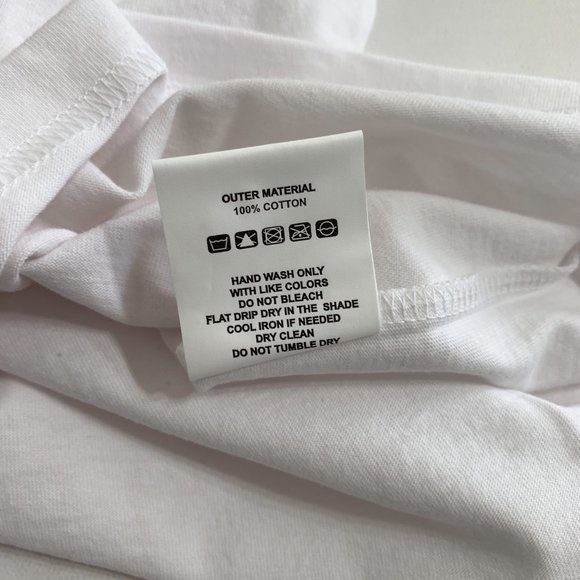 CNVS Neon Logo Print White T Shirt Crew Neck Made in Korea NWT Size M Cotton - Picture 6 of 11